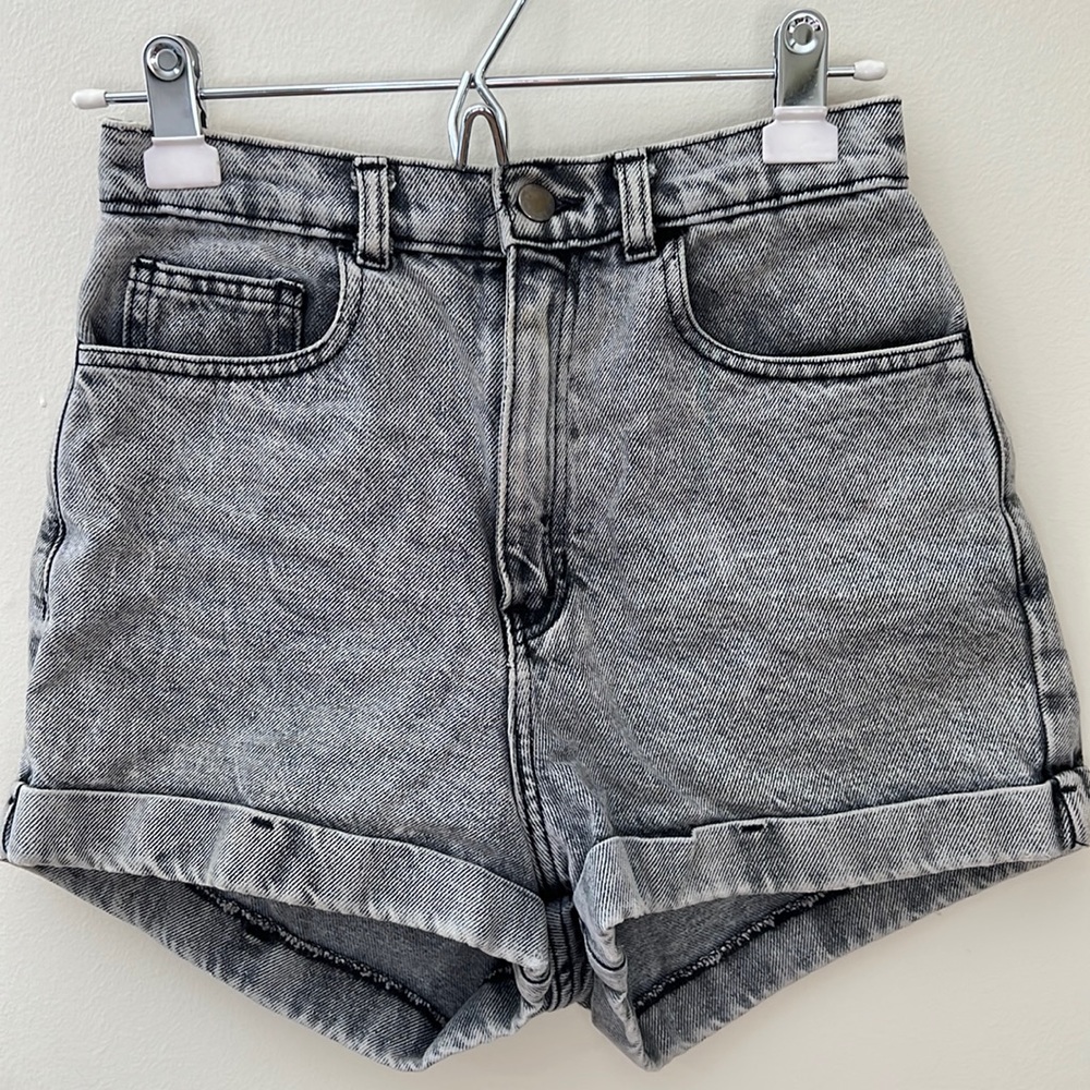 American Apparel highwaist denim shorts